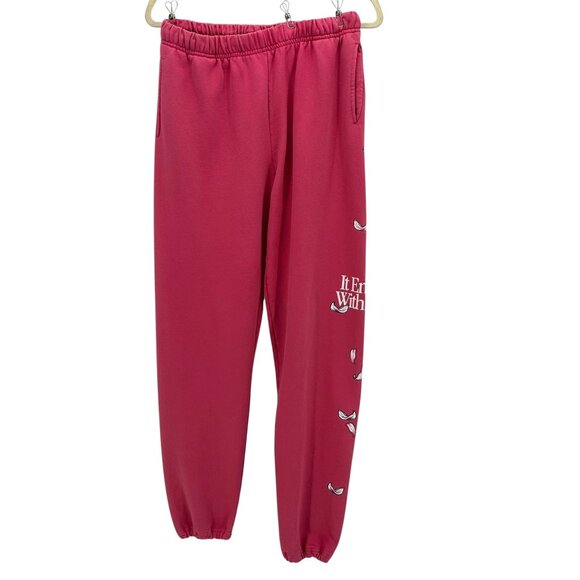 Colleen Hoover It Ends With Us Womens S/M Sweatpants Mayfair Group Pink - Picture 1 of 11